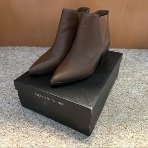 Sam’s Fifth Avenue Brown Leather Booties